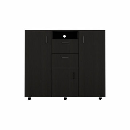 55" Black Two Drawer Dresser HomeRoots