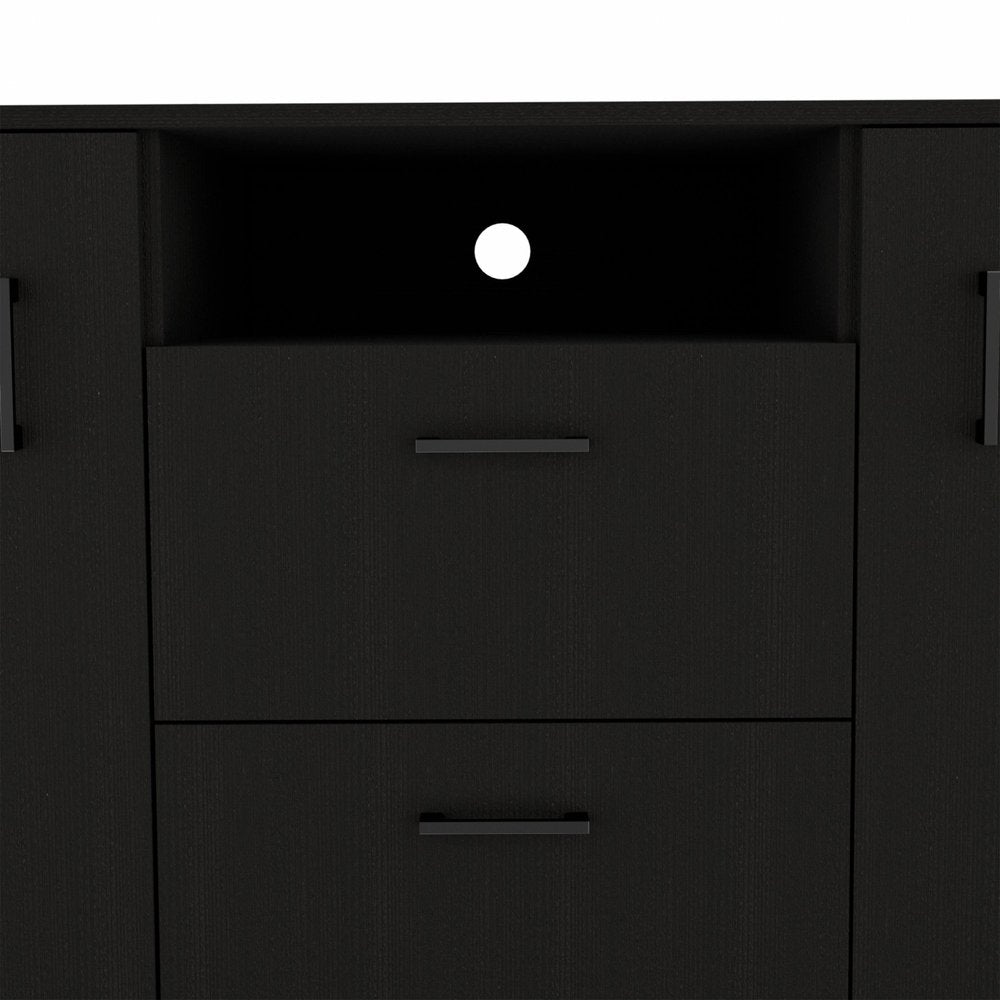 55" Black Two Drawer Dresser HomeRoots