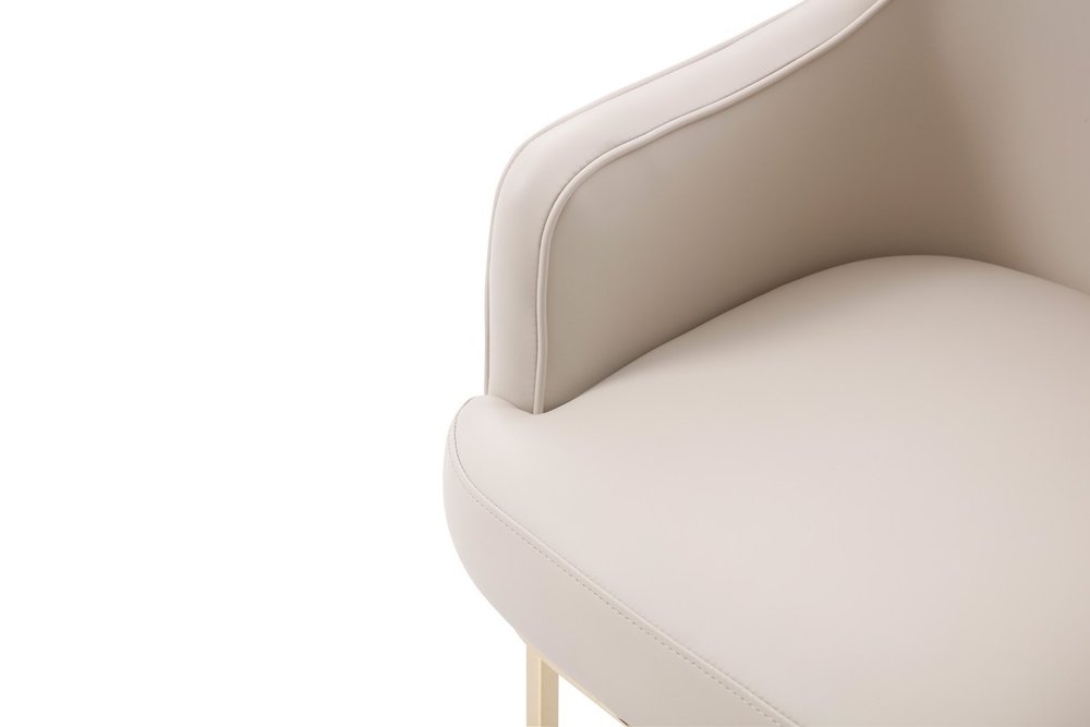 Gray and Gold Upholstered Fabric Dining Arm Chair HomeRoots