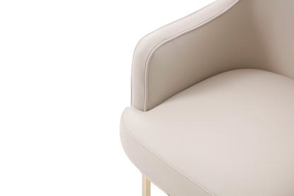 Gray and Gold Upholstered Fabric Dining Arm Chair HomeRoots