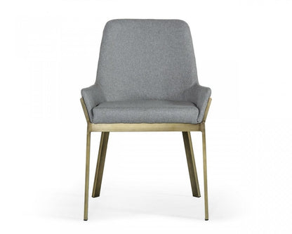 Gray Antique Brass Dining Chair HomeRoots