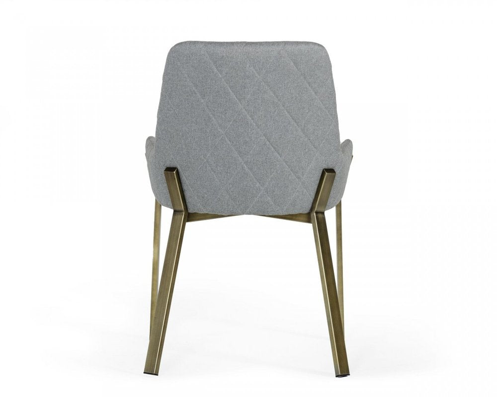 Gray Antique Brass Dining Chair HomeRoots