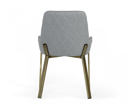 Gray Antique Brass Dining Chair HomeRoots