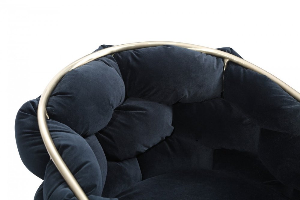 Black and Brass Upholstered Fabric Dining Arm Chair HomeRoots