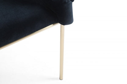 Black and Brass Upholstered Fabric Dining Arm Chair HomeRoots