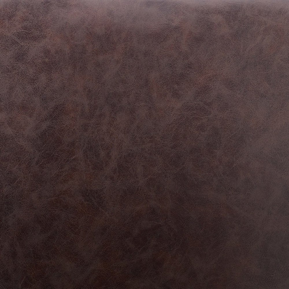 Set of Two Brown and Black Upholstered Faux Leather Dining Side Chairs HomeRoots