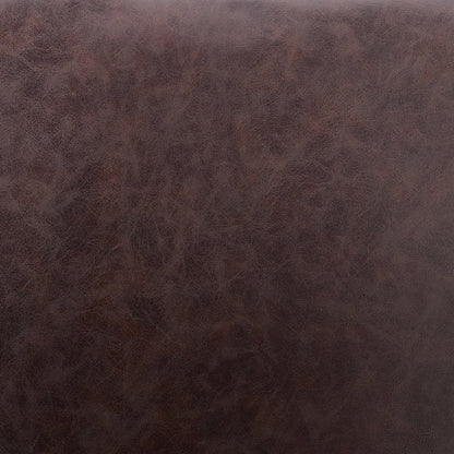 Set of Two Brown and Black Upholstered Faux Leather Dining Side Chairs HomeRoots