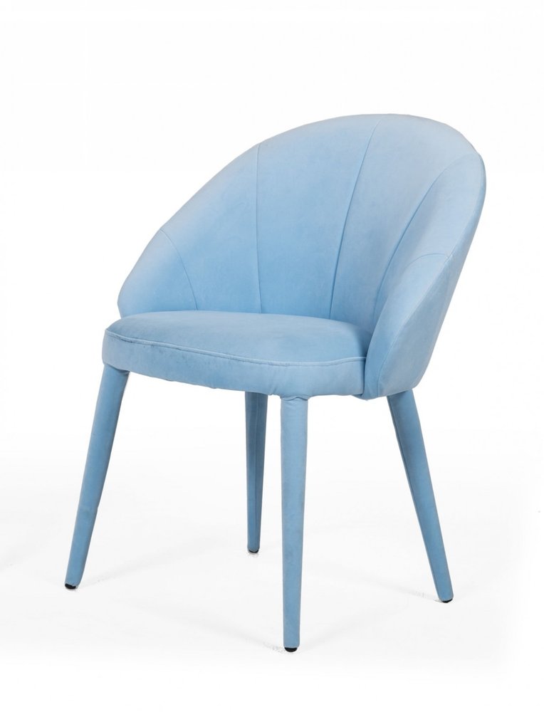 Blue Fabric Wrapped Dining Chair HomeRoots