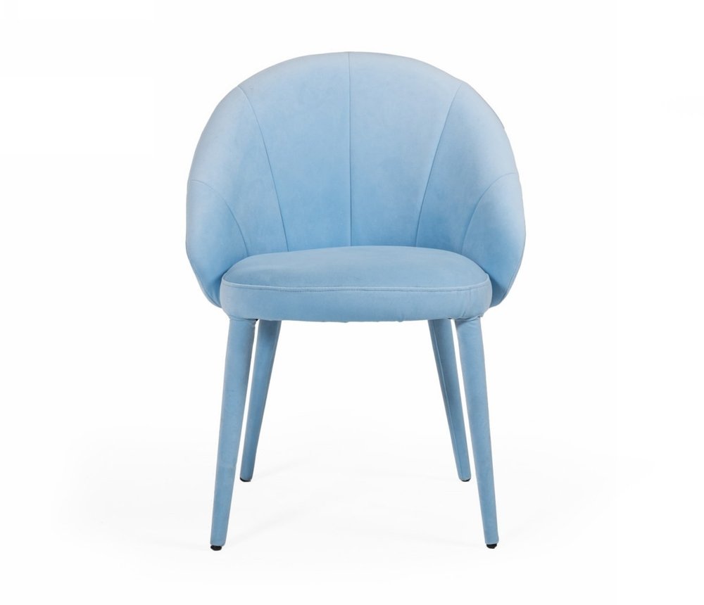 Blue Fabric Wrapped Dining Chair HomeRoots