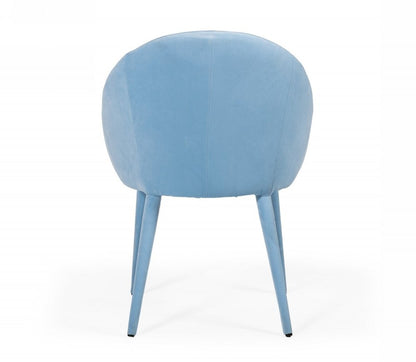 Blue Fabric Wrapped Dining Chair HomeRoots
