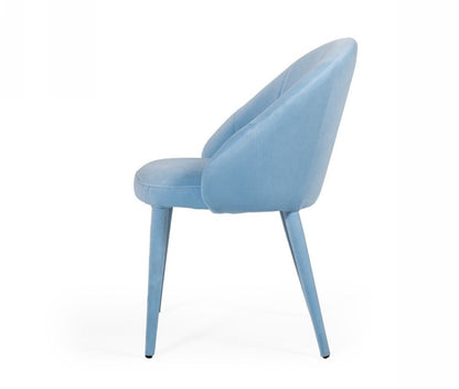 Blue Fabric Wrapped Dining Chair HomeRoots