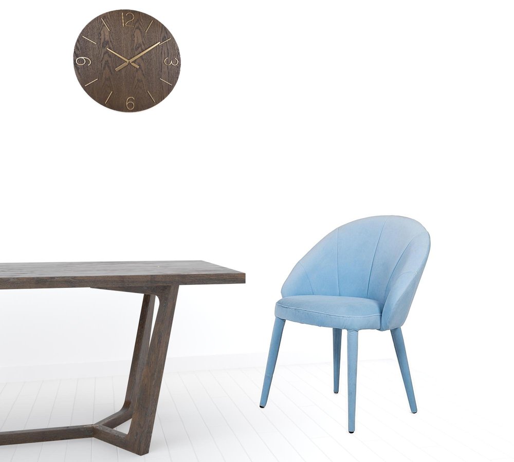 Blue Fabric Wrapped Dining Chair HomeRoots