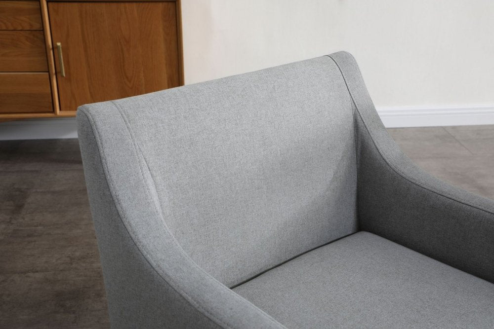 Gray and Antiqued Brass Upholstered Fabric Dining Arm Chair HomeRoots