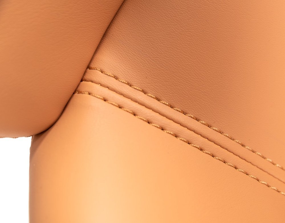 Peach Upholstered Fabric Dining Arm Chair HomeRoots