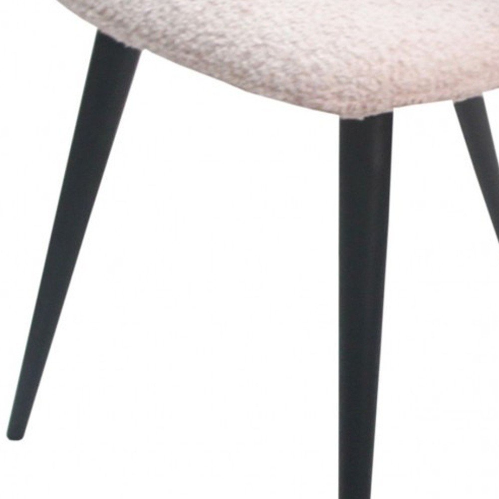 Cream and Black Upholstered Fabric Wing Back Dining Arm Chair HomeRoots