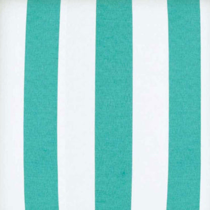 17" Turquoise and White Striped Indoor Outdoor Throw Pillow Cover