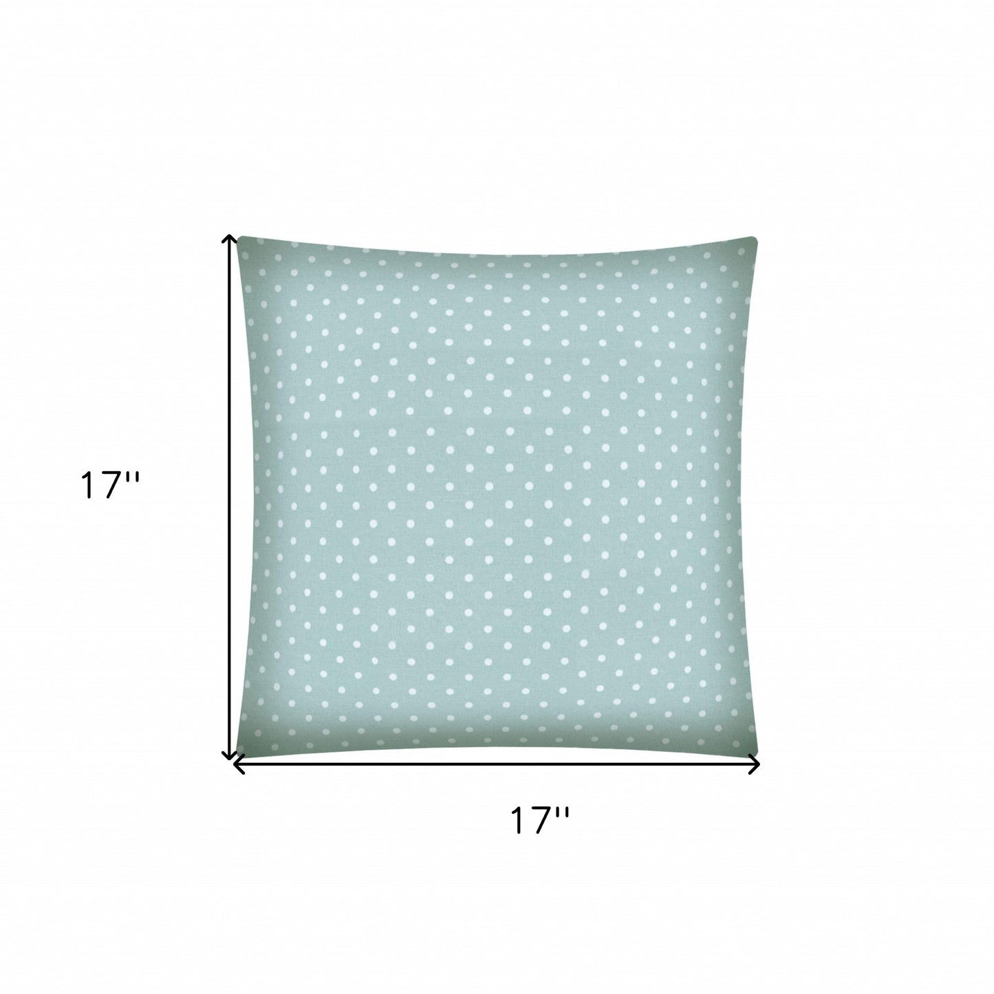 17" Seafoam Polka Dot Indoor Outdoor Throw Pillow Cover