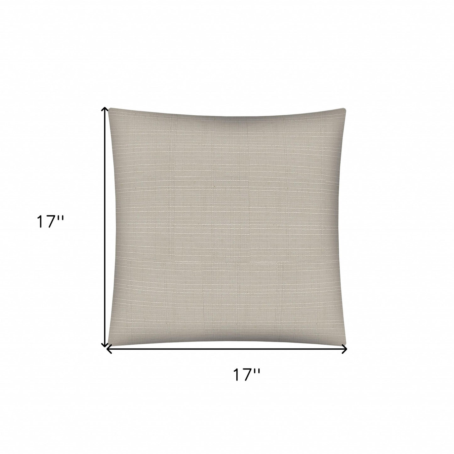 17" Tan Indoor Outdoor Throw Pillow Cover