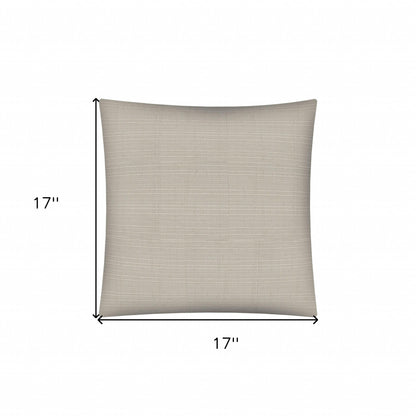 17" Tan Indoor Outdoor Throw Pillow Cover