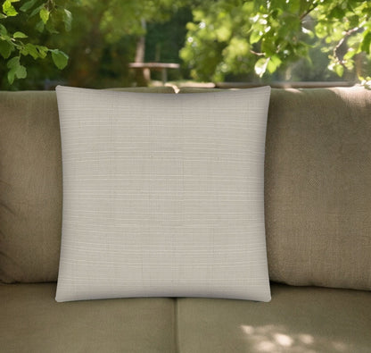 17" Tan Indoor Outdoor Throw Pillow Cover