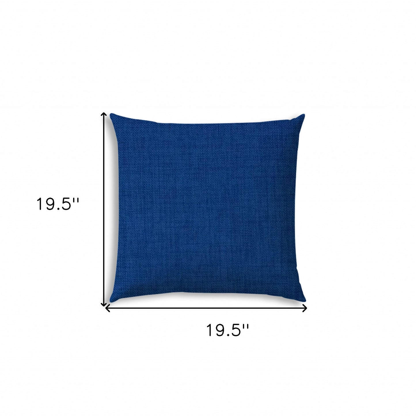 20" Blue Indoor Outdoor Throw Pillow Cover With Texture