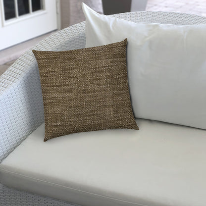 20" Brown Indoor Outdoor Throw Pillow Cover With Texture