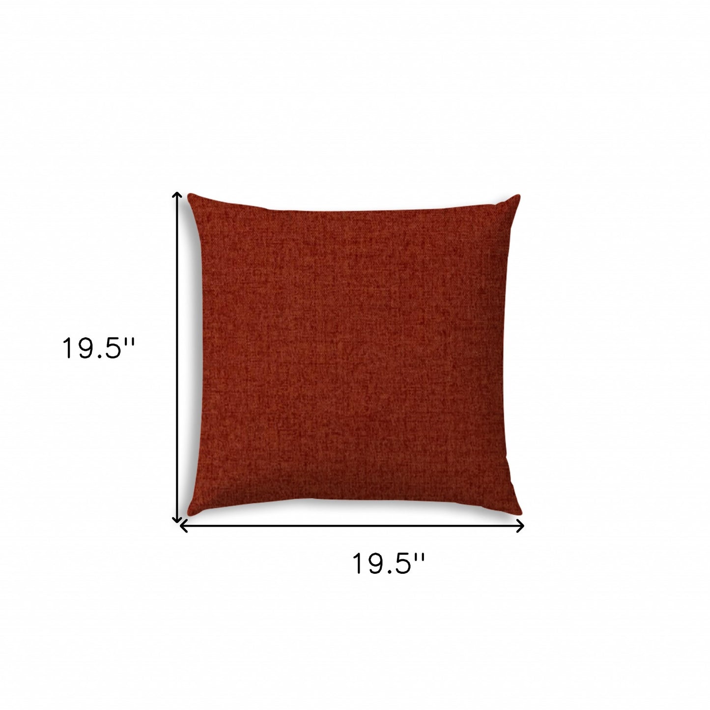 20" Brick Red Indoor Outdoor Throw Pillow Cover