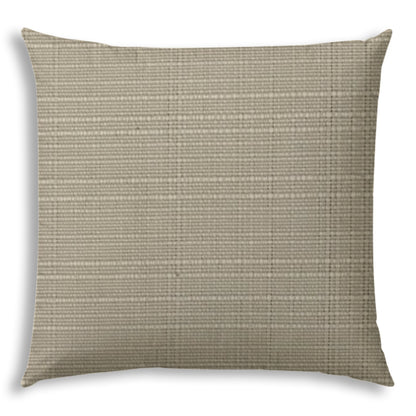 20" Tan Indoor Outdoor Throw Pillow Cover With Texture