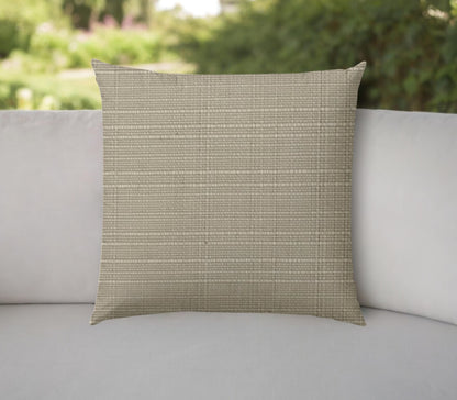 20" Tan Indoor Outdoor Throw Pillow Cover With Texture