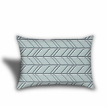 Set Of Three 19" X 19" Seafoam And White Zippered Floral Throw Indoor Outdoor Pillow Cover