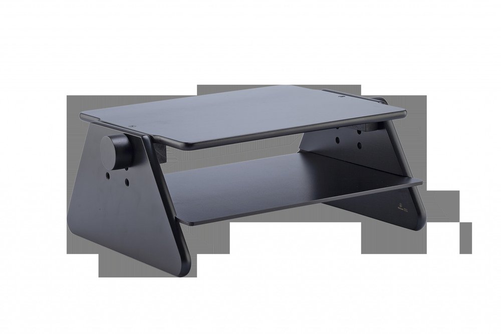 Modern Black Adjustable Three Level Ergonomic Monitor Stand HomeRoots