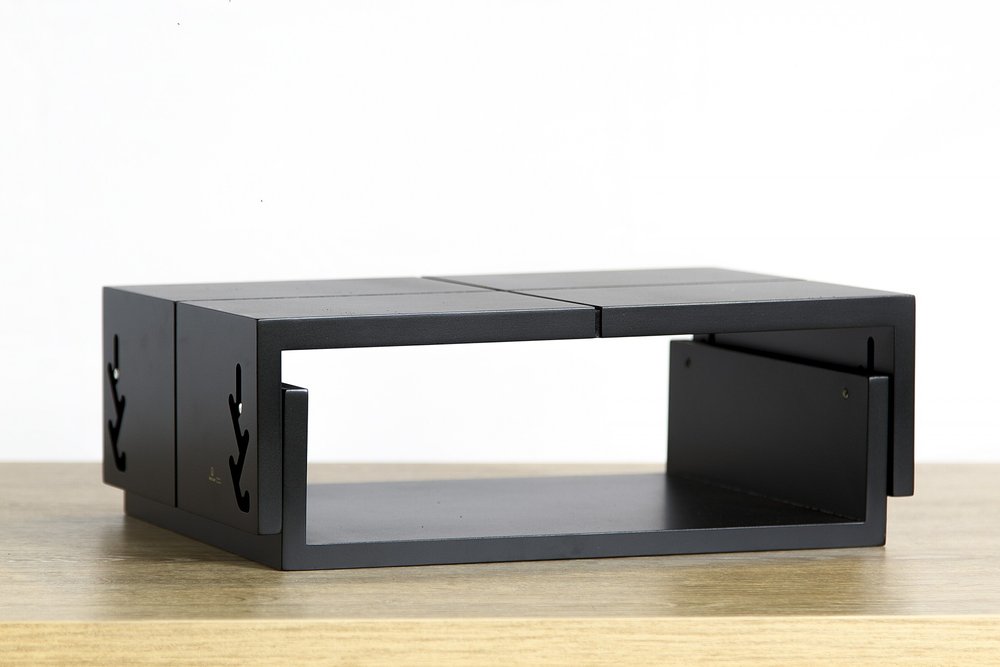 Black Adjustable Five Level Ergonomic Monitor Stand HomeRoots