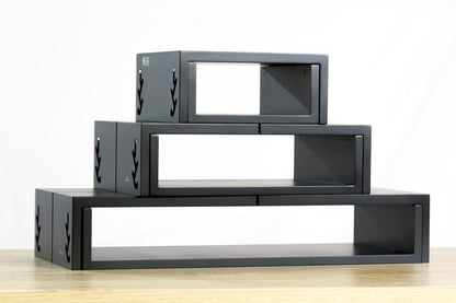 Black Adjustable Five Level Ergonomic Monitor Stand HomeRoots
