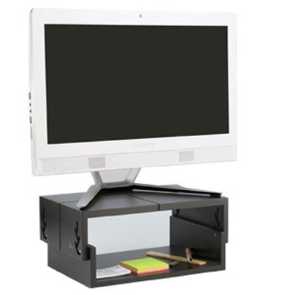 Black Adjustable Five Level Ergonomic Monitor Stand HomeRoots