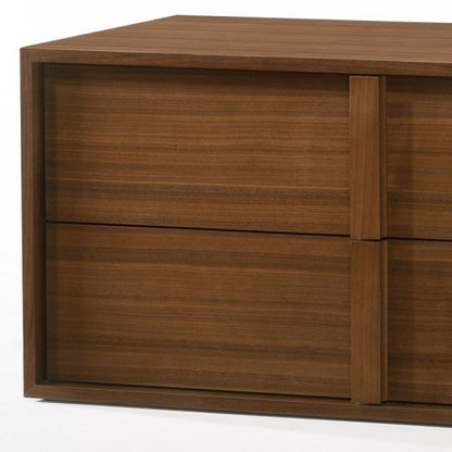 19" Solid Wood and Wood Two Drawer Nightstand HomeRoots