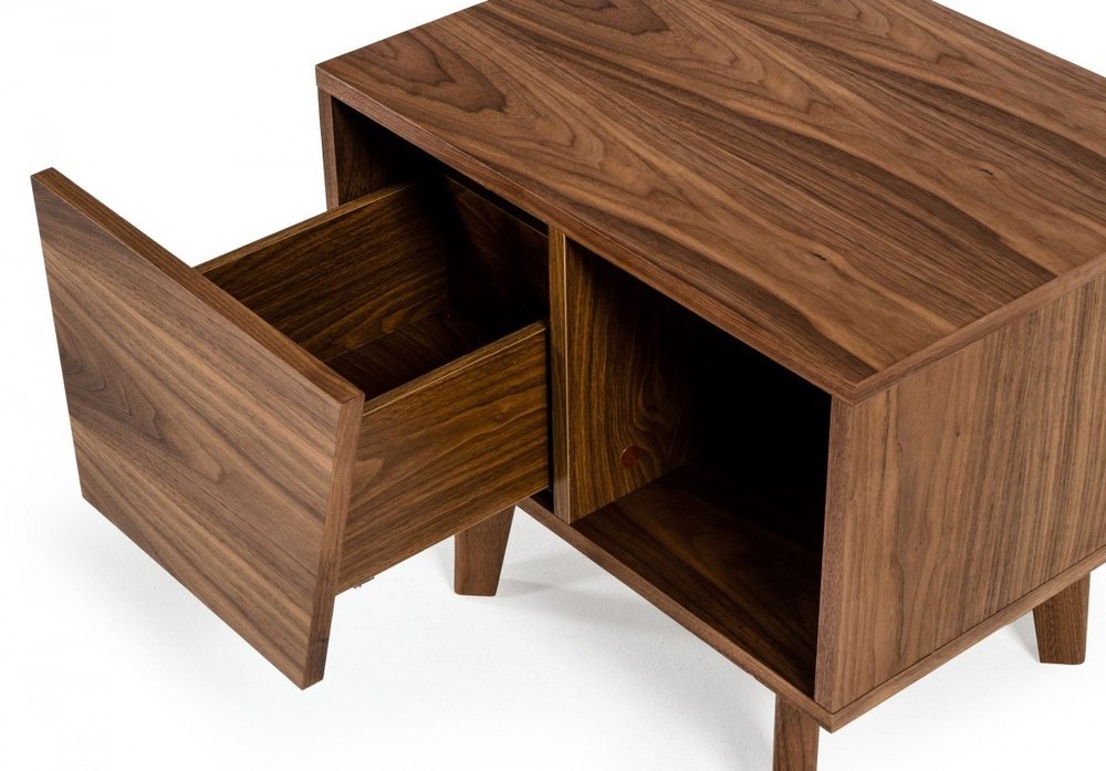 24" Wood One Drawer Nightstand HomeRoots