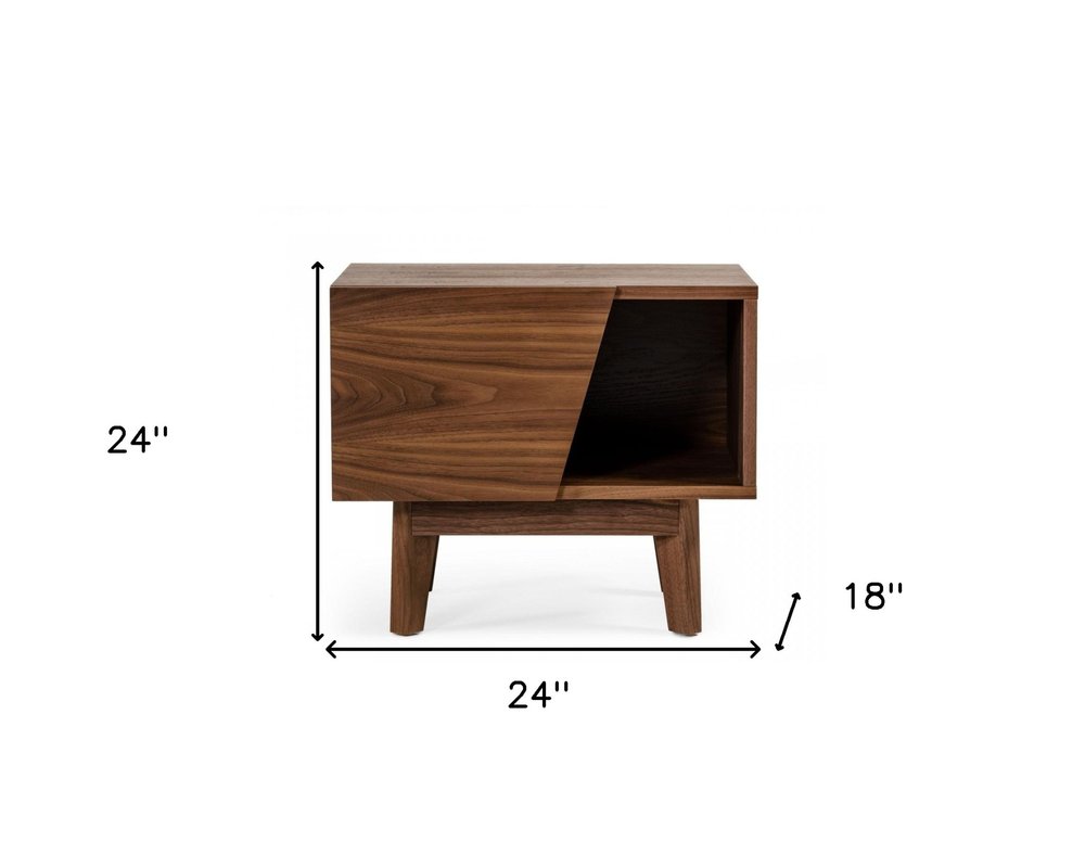 24" Wood One Drawer Nightstand HomeRoots