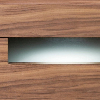 16" Wood Lighted Two Drawer Nightstand HomeRoots