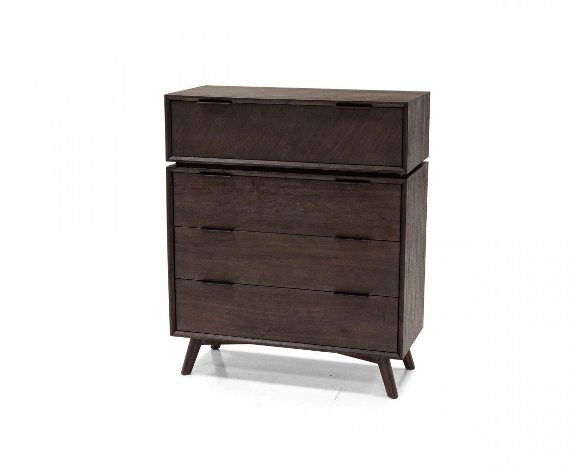 39" Acacia Solid Wood Four Drawer Dresser - FurniFindUSA