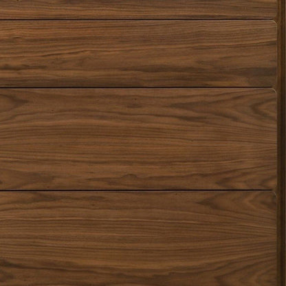 59" Walnut Solid Wood Six Drawer Double Dresser HomeRoots