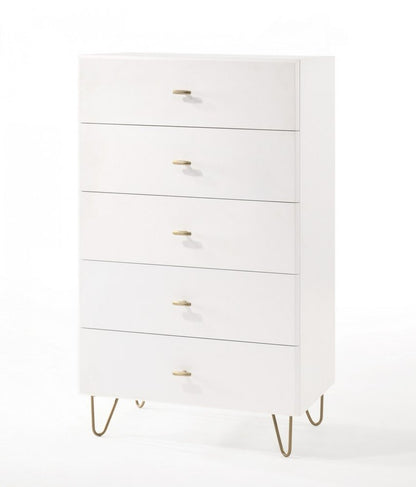 51" White Wood Six Drawer Double Dresser HomeRoots