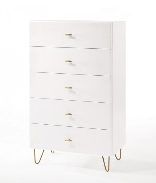 51" White Wood Six Drawer Double Dresser HomeRoots