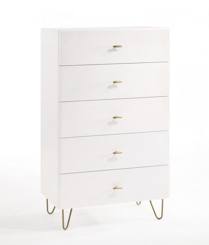 51" White Wood Six Drawer Double Dresser HomeRoots