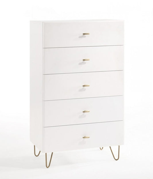 51" White Wood Six Drawer Double Dresser HomeRoots