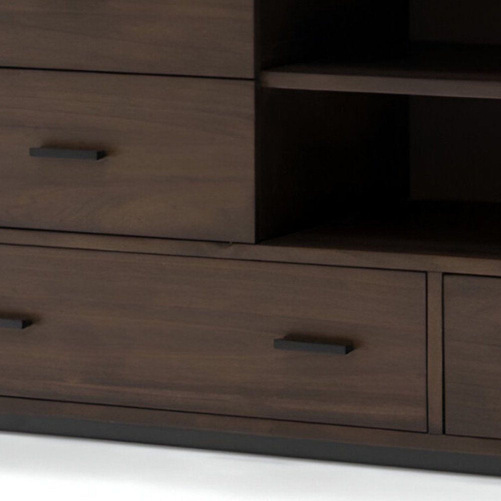 63" Dark Brown Wood Six Drawer Double Dresser HomeRoots