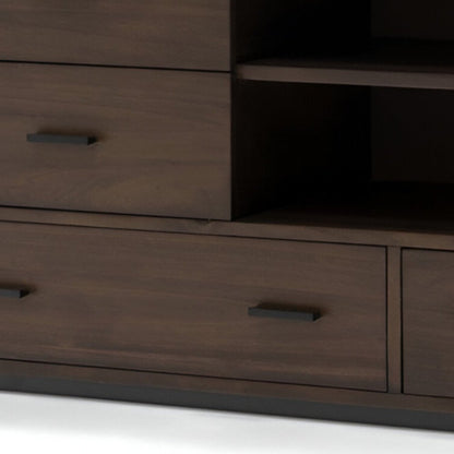 63" Dark Brown Wood Six Drawer Double Dresser HomeRoots