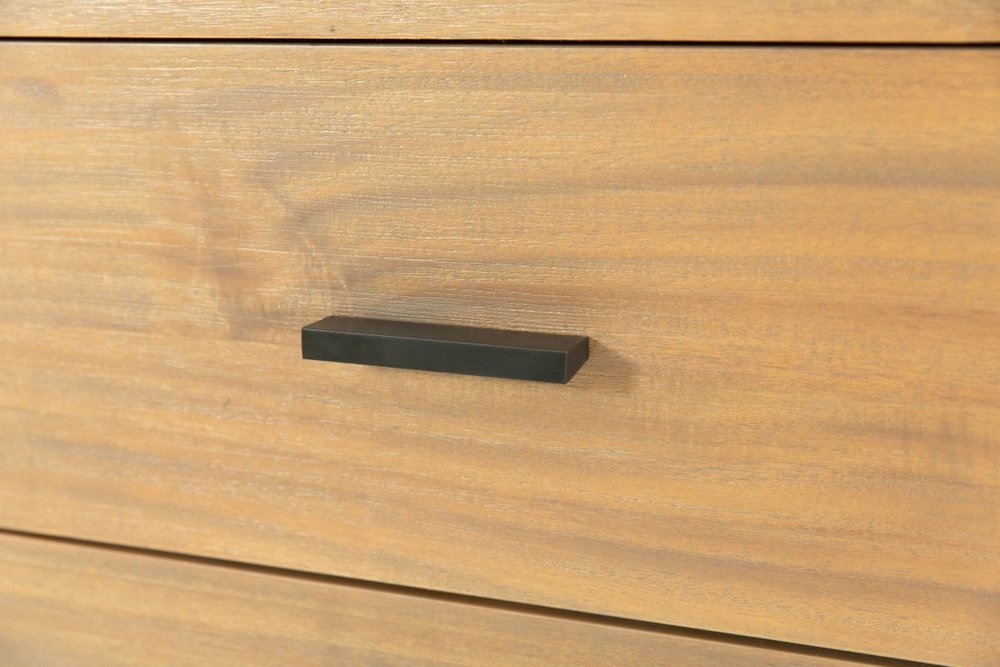 28" Brown Wood Six Drawer Combo Dresser HomeRoots