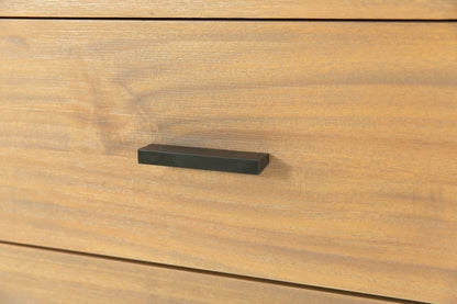 28" Brown Wood Six Drawer Combo Dresser HomeRoots