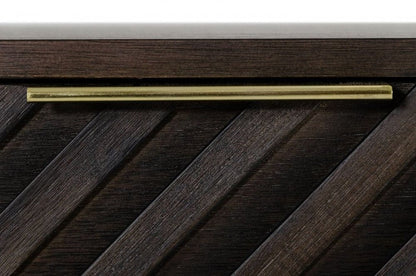 65" Dark Brown Solid Wood Six Drawer Double Dresser HomeRoots