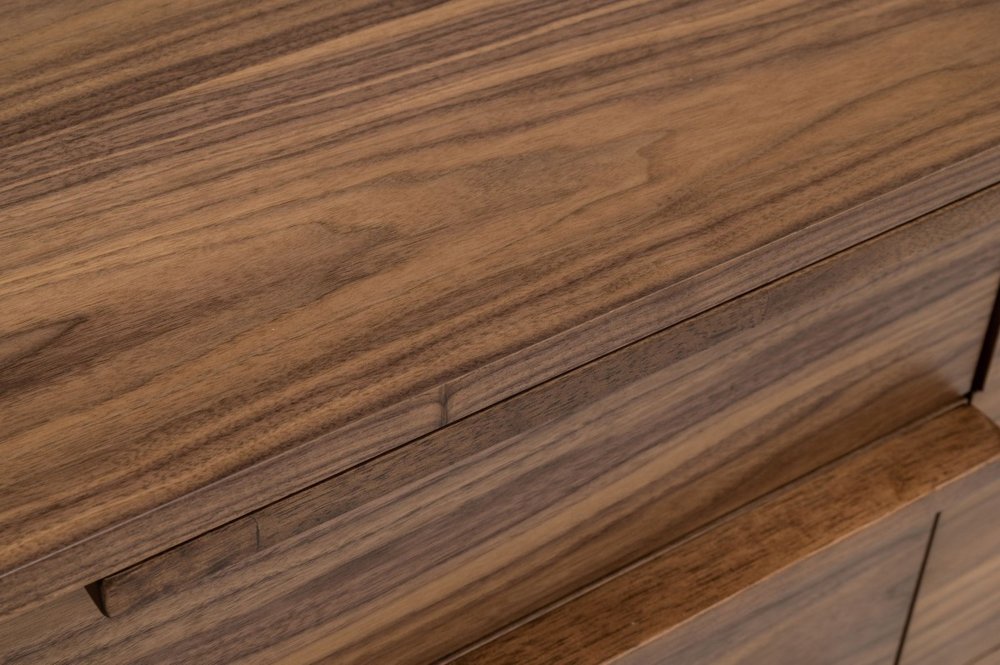 66" Brown Wood Six Drawer Double Dresser — view 4